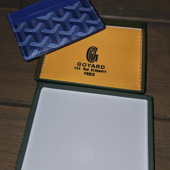 Goyard Blue and Black Patterned Card Holder NIB - Picture 3 of 4